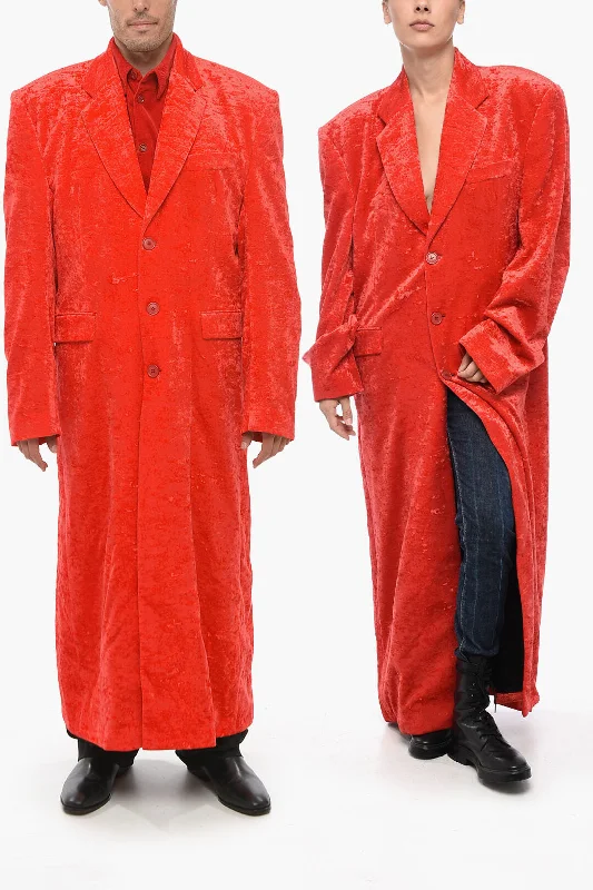 Special Price chic coatVetements GARDEROBE Single Breasted Velvet Coat S Standard size Special Price chic coatVetements GARDEROBE Single Breasted Velvet Coat S Standard size
