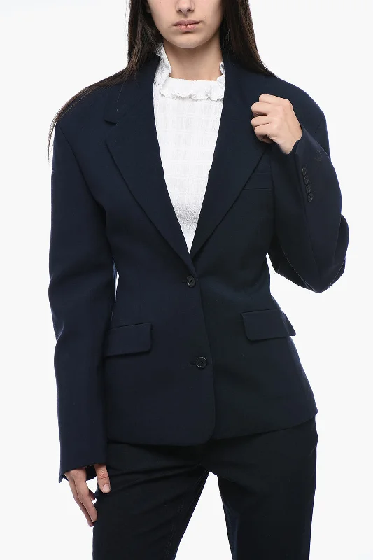 Closeout fashion coat with hoodOff-White Stretch Wool Blazer with Flap Pocket 38 Italian size Closeout fashion coat with hoodOff-White Stretch Wool Blazer with Flap Pocket 38 Italian size