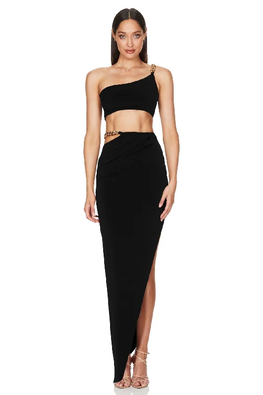 Price Slash A-line dressA-line dressBUY IT NOOKIE Alyssa Chain Crop & Skirt (Black)