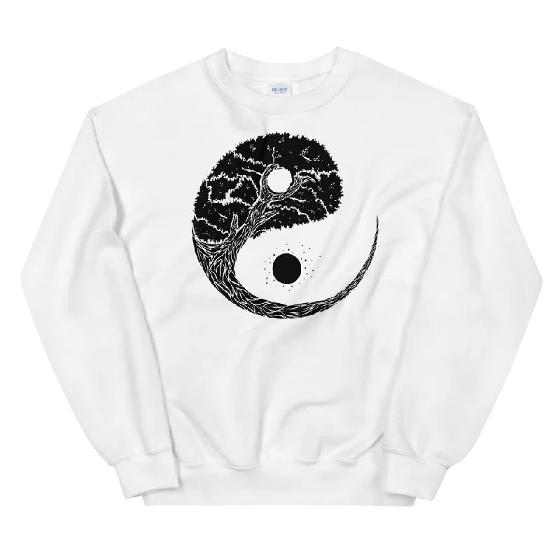 Year-End Sale bold workout sweatshirtYinyang Tree Graphic Sweatshirt
