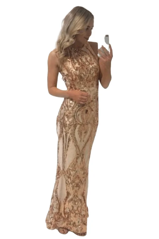 Weekend Deal floral dressfloral dressBUY IT TINAHOLY Amelia Gown Rose Gold (T1868)