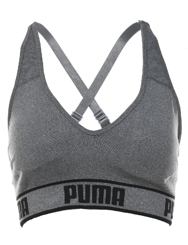 Overstock Sale classic jacketPuma Grey Sports Bra - M