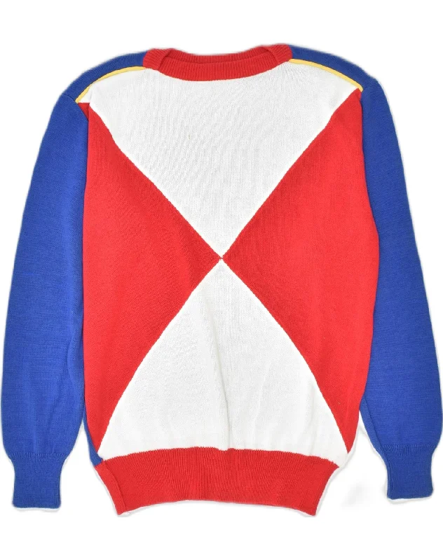 Discount Days zip-up hoodieVINTAGE Womens Crew Neck Jumper Sweater IT 48 XL Multicoloured Colourblock