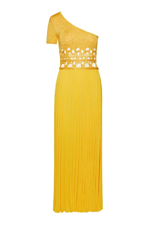 Blowout Sale romantic dressromantic dressCHRISTOPHER ESBER Crochet One Shoulder Dress (Yellow) - RRP $970 Blowout Sale romantic dressromantic dressCHRISTOPHER ESBER Crochet One Shoulder Dress (Yellow) - RRP $970