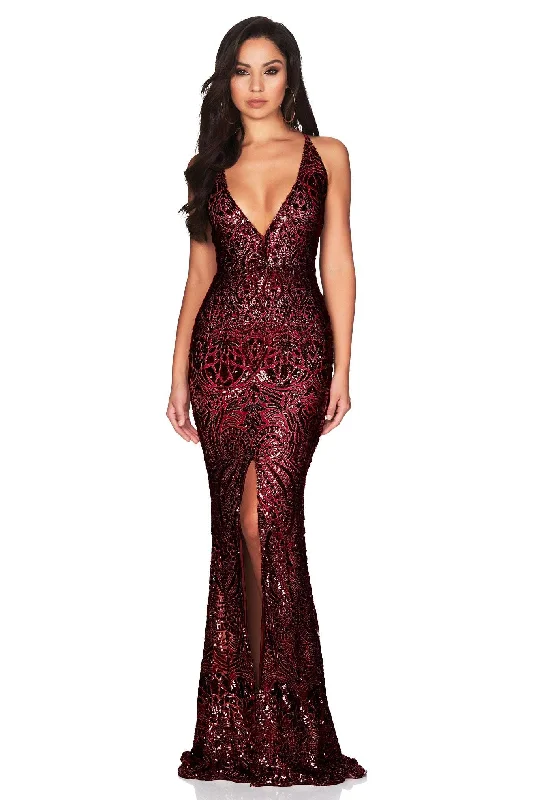 Don't Miss fitted bodycon dressfitted bodycon dressNOOKIE Shanina Plunge Gown (Wine) - RRP $499 Don't Miss fitted bodycon dressfitted bodycon dressNOOKIE Shanina Plunge Gown (Wine) - RRP $499