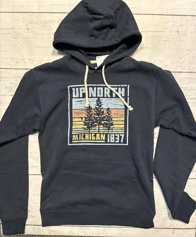 New Deals graphic gym sweatshirtL106 Scratch Set Navy Hood Up North Michigan