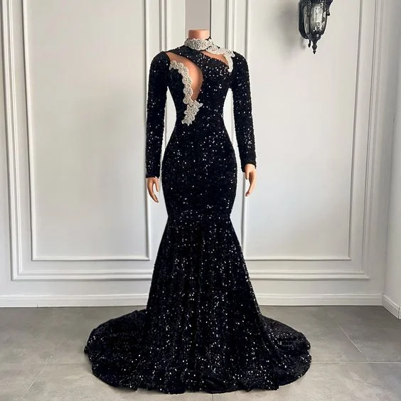 Special Savings casual midi dresscasual midi dressblack prom dresses,long sleeve prom dresses new arrival evening dresses, mermaid evening dresses, sequins prom dress Y1423