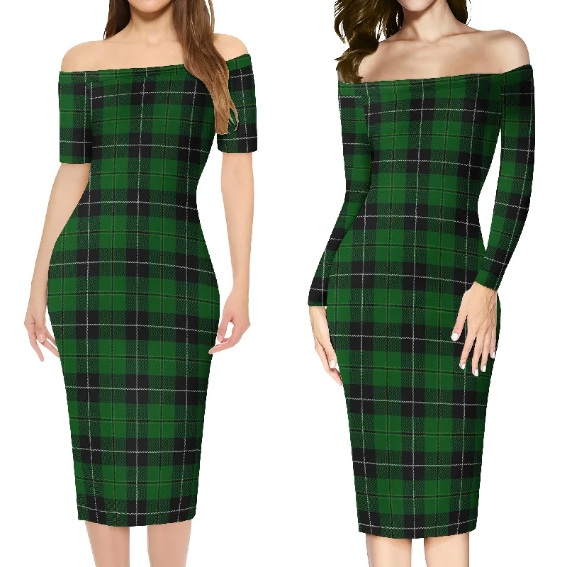 Bargain Blast Raeside Tartan Off Shoulder Lady Dress