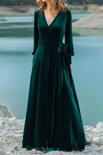 Savings Galore party dressparty dressV-Neck Long Sleeves A-Line Dark Green Velvet Bridesmaid Dress Savings Galore party dressparty dressV-Neck Long Sleeves A-Line Dark Green Velvet Bridesmaid Dress