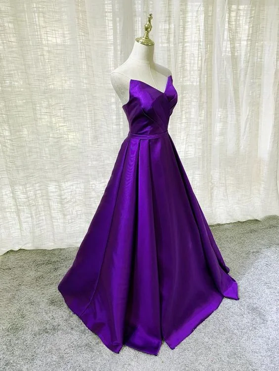 Discount Deals evening dressevening dressPurple Satin A-line Simple Floor Length Evening Dress Formal Dress Y869 Discount Deals evening dressevening dressPurple Satin A-line Simple Floor Length Evening Dress Formal Dress Y869