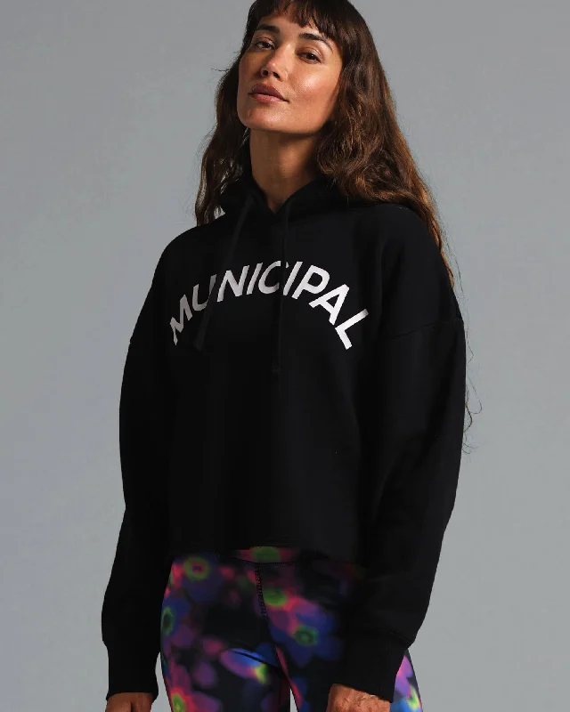 Extra Discounts premium athletic sweatshirtMunicipal Women's Origin Hoodie - BLACK