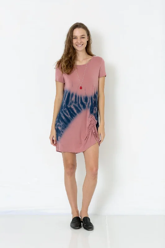 Big Discounts denim dressdenim dressSHORT SLEEVE SCOOP NECK TRAP DRESS - D1711