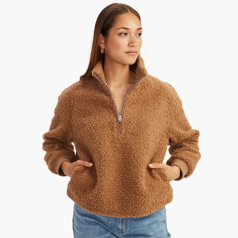Bonus Savings long-sleeve winter jacketRecycled Teddy Quarter Zip Jacket