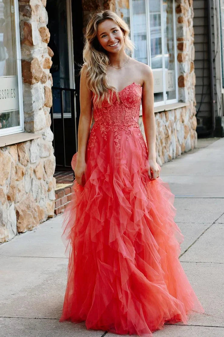 Seasonal Clearance casual evening dresscasual evening dressChic Tulle A-Line Strapless Appliques Prom Party Dress Seasonal Clearance casual evening dresscasual evening dressChic Tulle A-Line Strapless Appliques Prom Party Dress