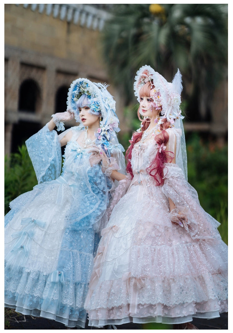 Markdown Madness flowy dressflowy dress(BFM)Cat Fairy~Cherry Blossom Girl~Gorgeous Lolita JSK Dress Tea Party Dress