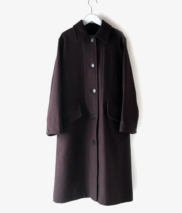 Bargain Prices relaxed winter jacketMHL./BASIC WOOL MELTON COAT WOMENS (DARK BROWN)