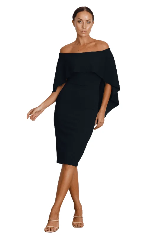 Bargain Prices one-shoulder dressone-shoulder dressPASDUCHAS Composure Midi Dress (Dark Navy) - $249