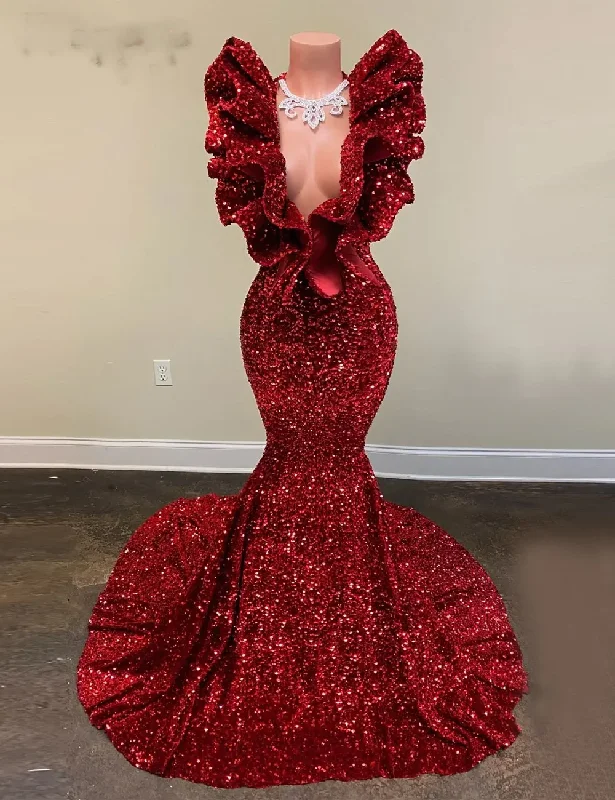 Price Reduction lace dresslace dressMermaid Red Sequins Long Prom Dress Charming Evening Dress Y536 Price Reduction lace dresslace dressMermaid Red Sequins Long Prom Dress Charming Evening Dress Y536