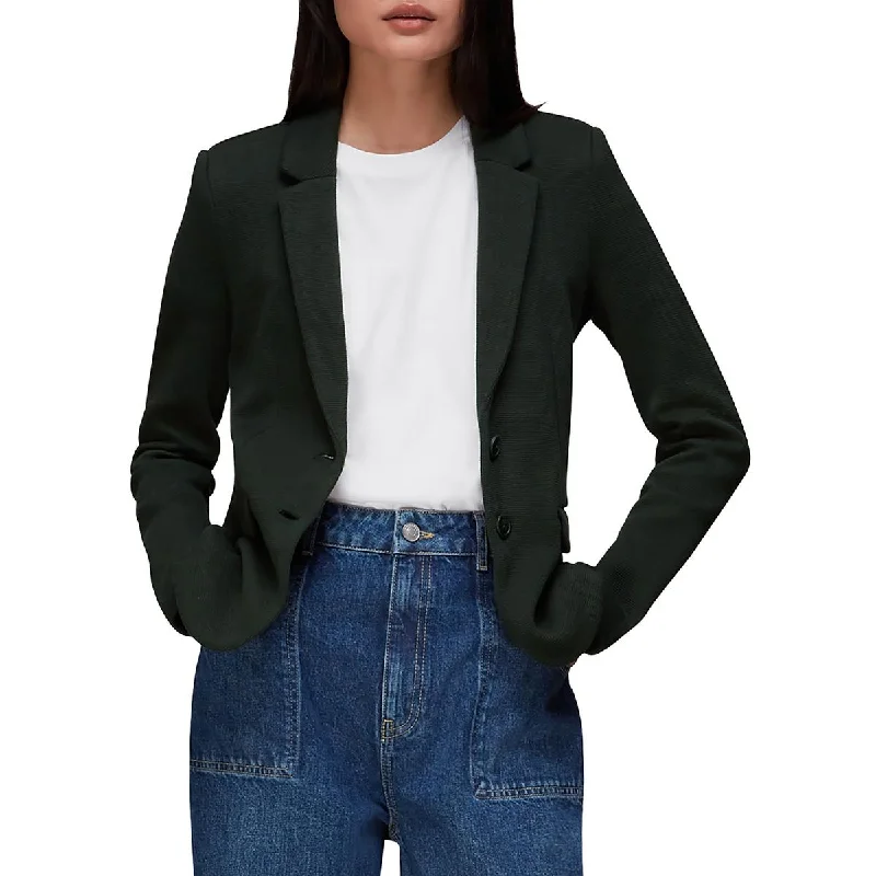 Savings Alert comfortable outerwearWomens Collar Jersey Two-Button Blazer