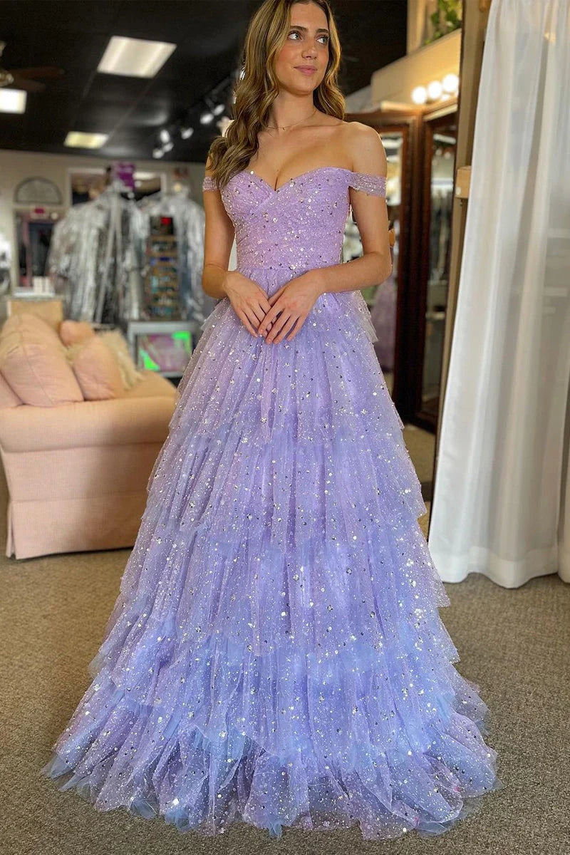 YEAR-End Sale wrap dresswrap dressGlitter Sequins Tulle A-Line Sleeveless Tiered Prom Dress YEAR-End Sale wrap dresswrap dressGlitter Sequins Tulle A-Line Sleeveless Tiered Prom Dress