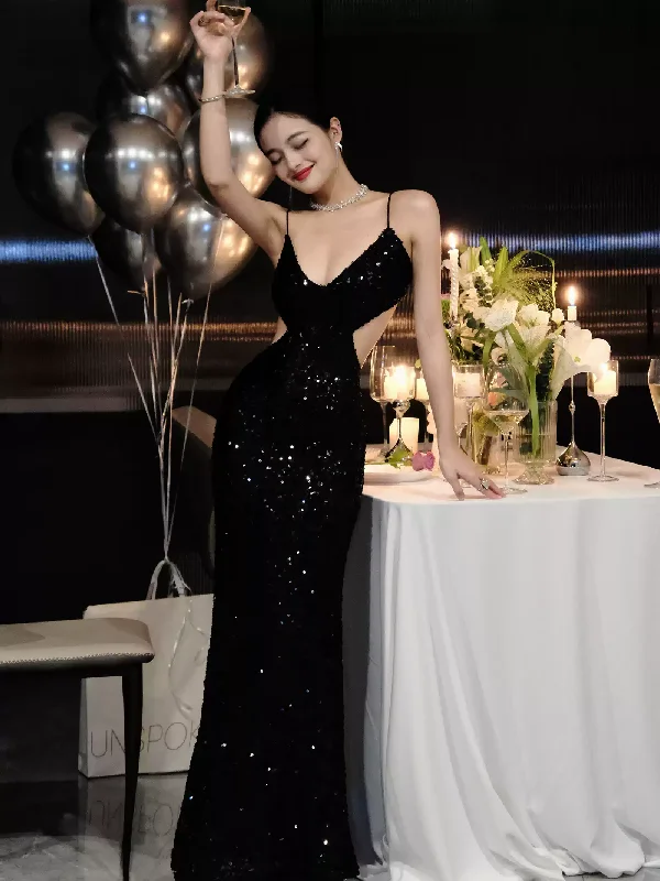 Last Chance casual midi dresscasual midi dressBlack Sequins Sparkling Evening Dress,Sexy Backless Evening Gown Y1124 Last Chance casual midi dresscasual midi dressBlack Sequins Sparkling Evening Dress,Sexy Backless Evening Gown Y1124