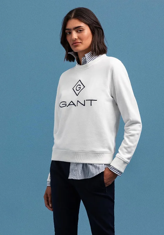 Customer Appreciation Sale casual hoodie for workoutGant Lock Up Crew Neck Sweatshirt, Eggshell