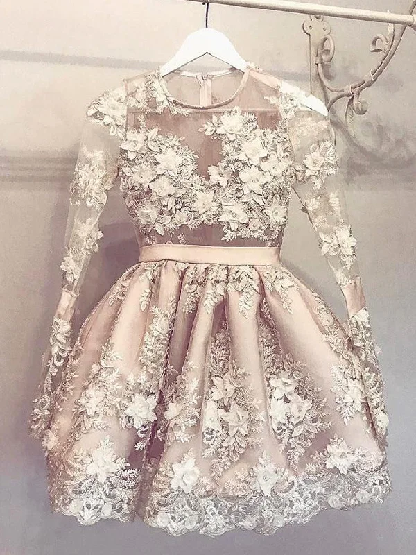 Discount Days Homecoming Dress Hand-Made Flower Short Prom Dress Party Dress JKS071