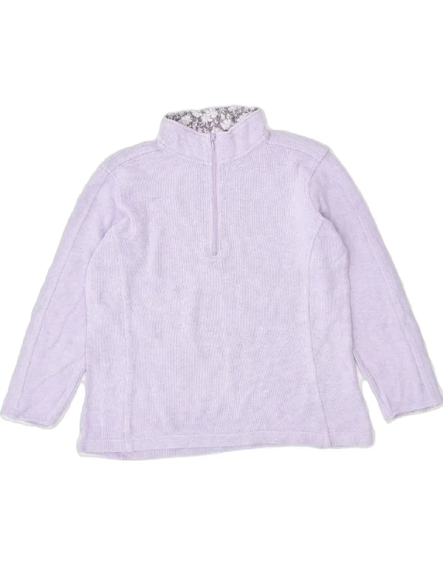 Special Price lightweight hooded sweatshirtORVIS Womens Zip Neck Sweatshirt Jumper UK 10 Small Purple Cotton
