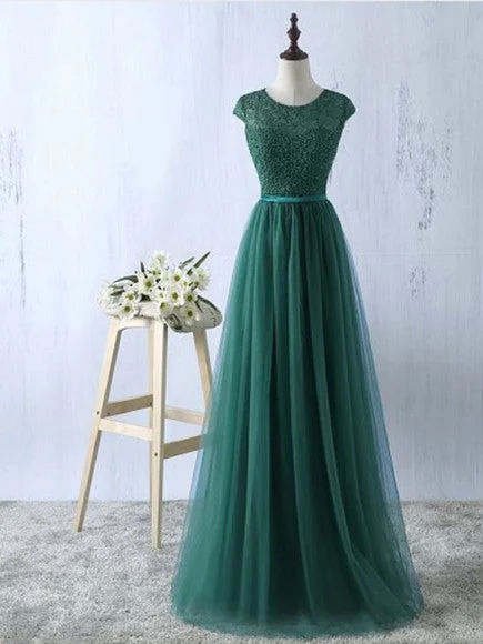 Savings Galore Prom Dresses Scoop Short Sleeve Lace Long Prom Dress/Evening Dress #JKL031