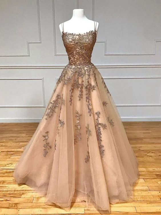 Savings Bonanza modern dressmodern dressChampagne tulle lace long prom dress, champagne evening dress Y920 Savings Bonanza modern dressmodern dressChampagne tulle lace long prom dress, champagne evening dress Y920