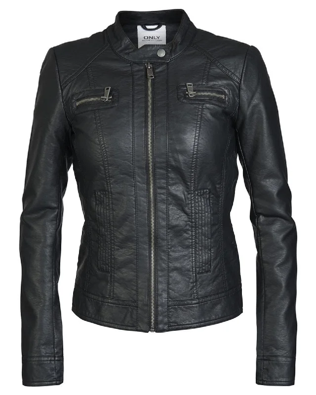 Daily Specials zip-up jacketOnly Faux Leather Jacket with Zip and Side Pockets