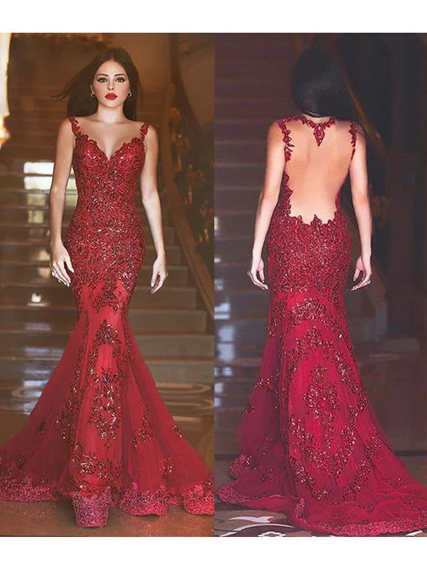 Low Prices Mermaid prom dress  Gorgeous Appliques 2022 Long Prom Dress Evening Dress MK0519