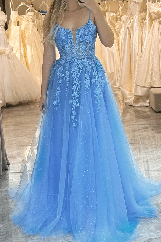 Last Chance elegant maxi dresselegant maxi dressBateau Spaghetti Straps Appliques Tulle A-Line Prom Dress Last Chance elegant maxi dresselegant maxi dressBateau Spaghetti Straps Appliques Tulle A-Line Prom Dress