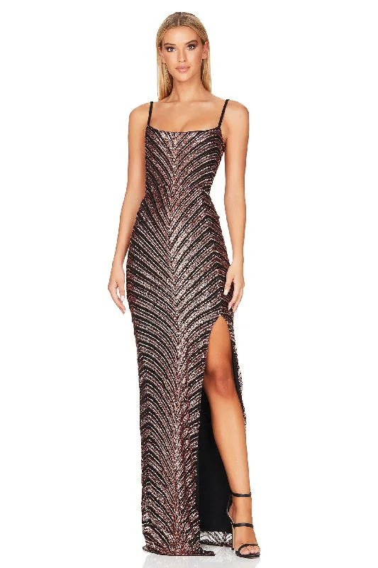 The Best Prices vintage dressvintage dressNOOKIE Zahara Gown (Bronze Black) - RRP $369 The Best Prices vintage dressvintage dressNOOKIE Zahara Gown (Bronze Black) - RRP $369
