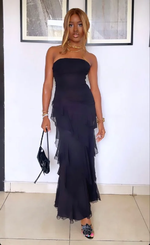 Best Seller party dressparty dressElegant Strapless Sheath Prom Dress For Black Girls Y5074