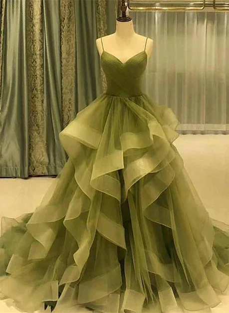 Reduced Prices summer dresssummer dressGreen Straps Sweetheart Tulle Long Evening Dress, Green Layered Tulle Prom Dress Y987 Reduced Prices summer dresssummer dressGreen Straps Sweetheart Tulle Long Evening Dress, Green Layered Tulle Prom Dress Y987