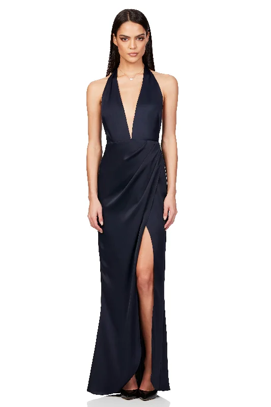 Super Sale structured dressstructured dressNOOKIE Stella Satin Plunge Gown (Navy) - RRP $289 Super Sale structured dressstructured dressNOOKIE Stella Satin Plunge Gown (Navy) - RRP $289