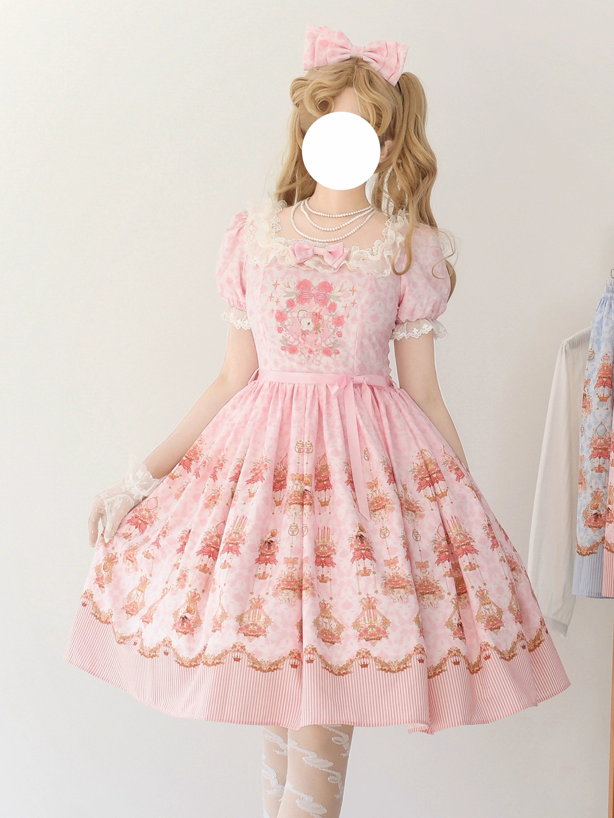 Daily Deals winter dresswinter dressStrawberry Witch~Rose Garden Bunny~Daily Lolita Rose Bunny Printing OP JSK Dress Set Daily Deals winter dresswinter dressStrawberry Witch~Rose Garden Bunny~Daily Lolita Rose Bunny Printing OP JSK Dress Set