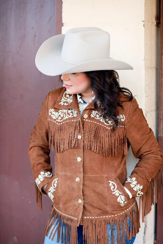 Epic Deals warm outerwearWomen's Fringe & Embroidered Jacket