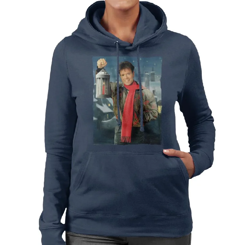 Deal Mania lightweight hoodieTV Times Cliff Richard Christmas Lantern 1990 Women's Hooded Sweatshirt