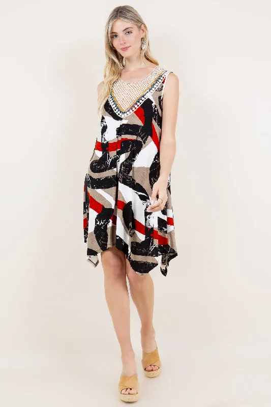 Limited Edition wrap dresswrap dressCROTCHET BIB SHARKBITE HEM DRESS - D3374-A3174-1 Limited Edition wrap dresswrap dressCROTCHET BIB SHARKBITE HEM DRESS - D3374-A3174-1