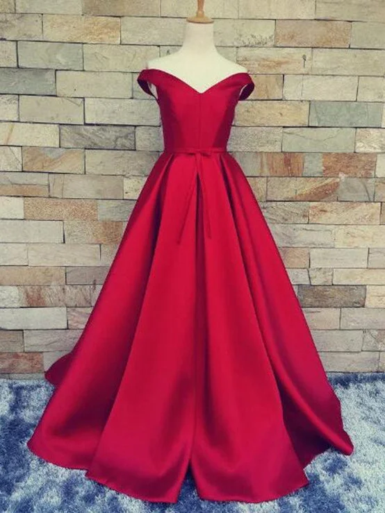 Special Discount Cheap Prom Dresses Ball Gown Off-the-shoulder Long Chic Prom Dress/Evening Dress JKL293