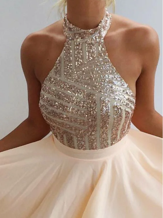 Take Advantage Chic Sexy Homecoming Dress Sequins Satin Short Prom Dress Party Dress JK412