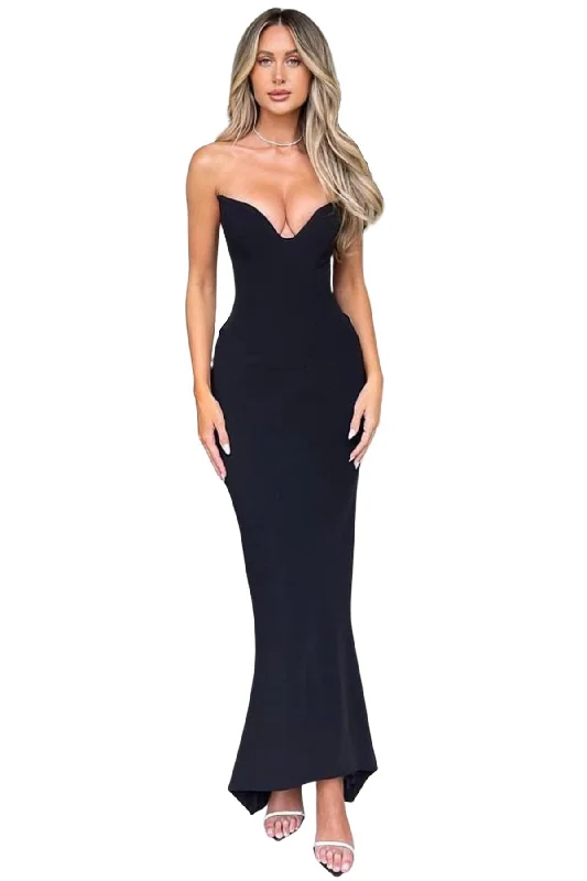 Bargain Prices sleek midi dresssleek midi dressHOUSE OF CB Sabine Strapless Corset Dress (Black) - RRP $403