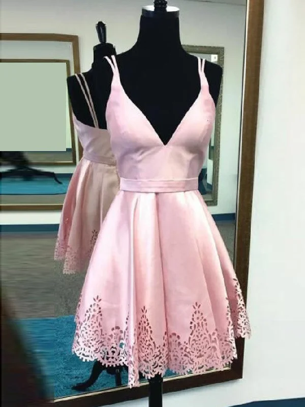 Don't Wait Cute Pink Homecoming Dress Spaghetti Straps Short Prom Dress Party Dress JKS067 Don't Wait Cute Pink Homecoming Dress Spaghetti Straps Short Prom Dress Party Dress JKS067