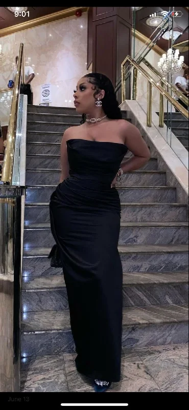 Instant Discount off-the-shoulder dressoff-the-shoulder dressStrapless Black Long Evening Dress Classic Black Evening Gown Y475 Instant Discount off-the-shoulder dressoff-the-shoulder dressStrapless Black Long Evening Dress Classic Black Evening Gown Y475