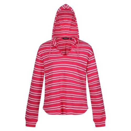 Daily Deals lightweight fitness hoodieRegatta Womens/Ladies Minerve Stripe V Neck Hoodie