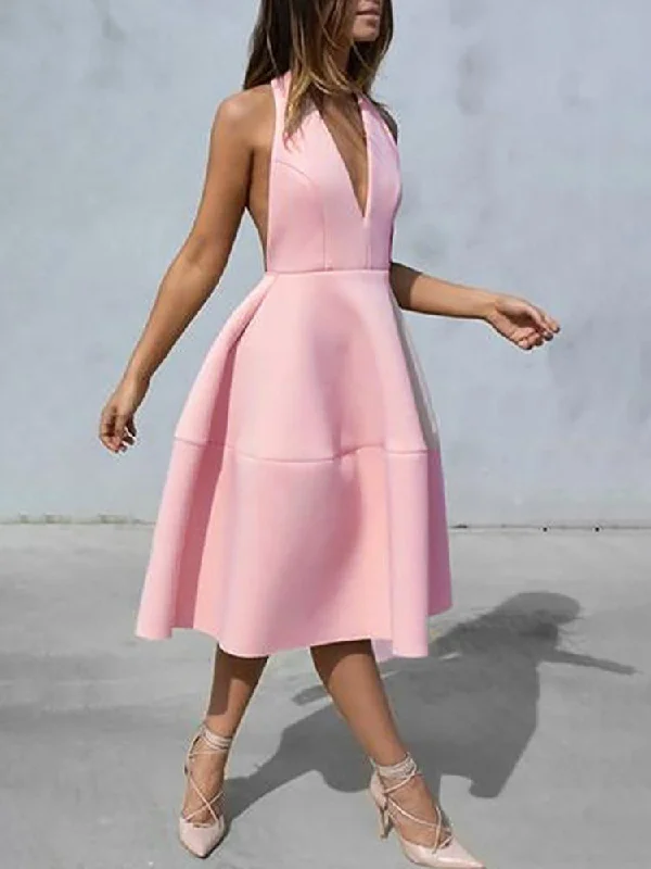 Unmissable Offer Open Back Pink Homecoming Dresses Simple Fashion Short Prom Dress Party Dress JK737