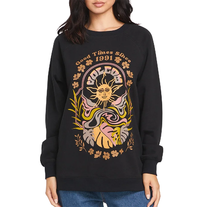 Super Deal vibrant athletic hoodieVolcom Women's Stone Magic BF Crew Sweatshirt