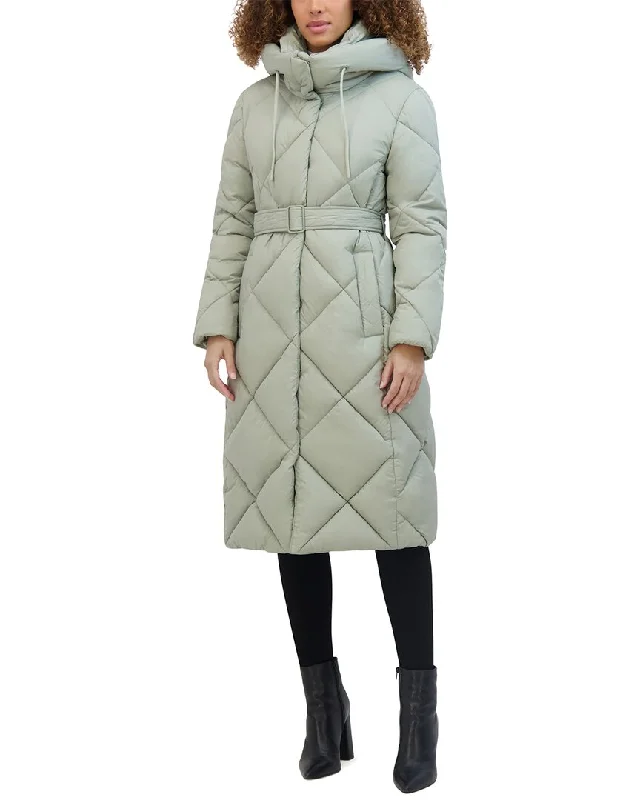Instant Savings windbreaker jacketKenneth Cole Powder Touch Matte Quilted Coat